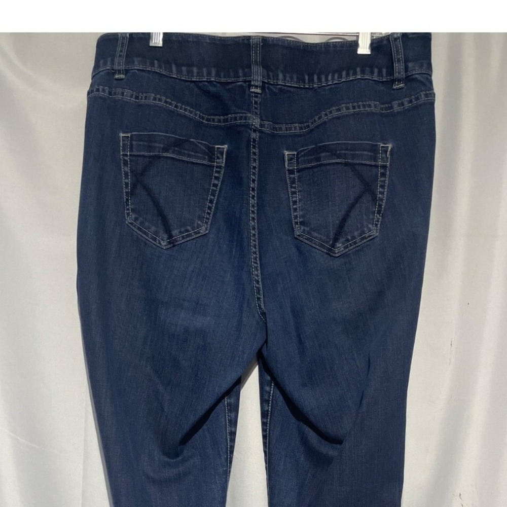Lane Bryant Womens 16 Regular Dark Wash Skinny Jeans Blue Stretch Denim Pants - Picture 4 of 5